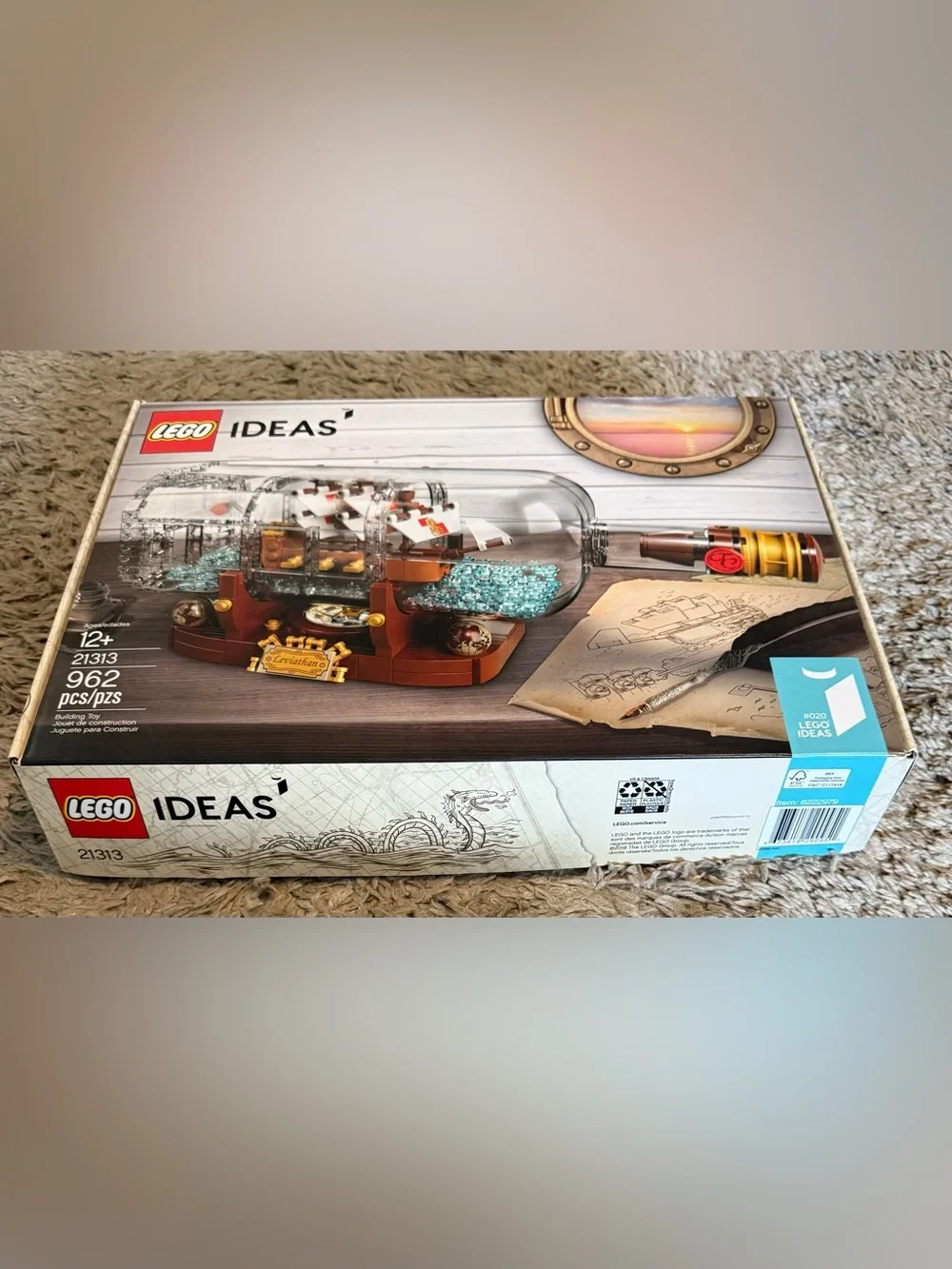 LEGO IDEAS 21313 Ship in a Bottle Great Used Condition